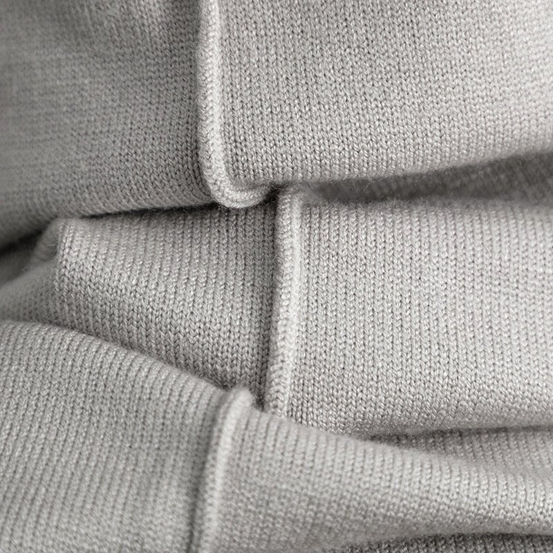 Loose Fit Solid Color Knit Two-Piece Set | Pullover Sweater & Wide Leg Pants with Side Slits(MS143) - Image 22
