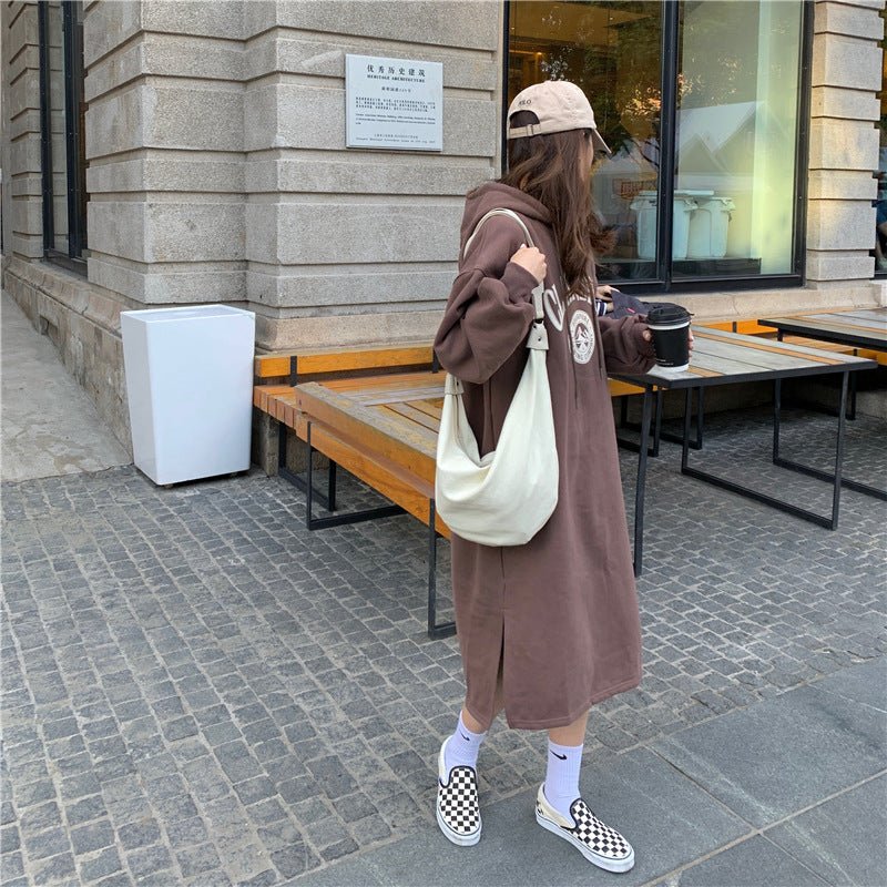 Loose Slim Long Hoodie Sweater (MS074) - Image 11