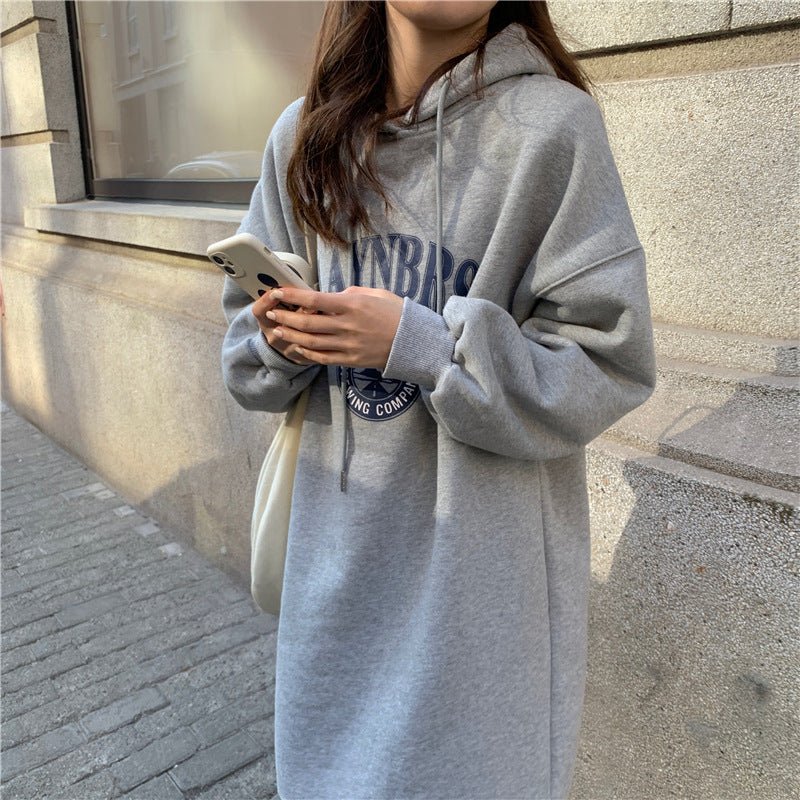 Loose Slim Long Hoodie Sweater (MS074) - Image 9