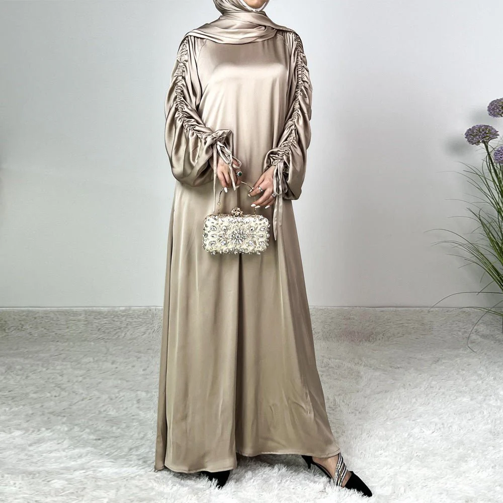 Loose Swing Adjustable Lantern Sleeve Abaya Dress (MA167) - Image 3