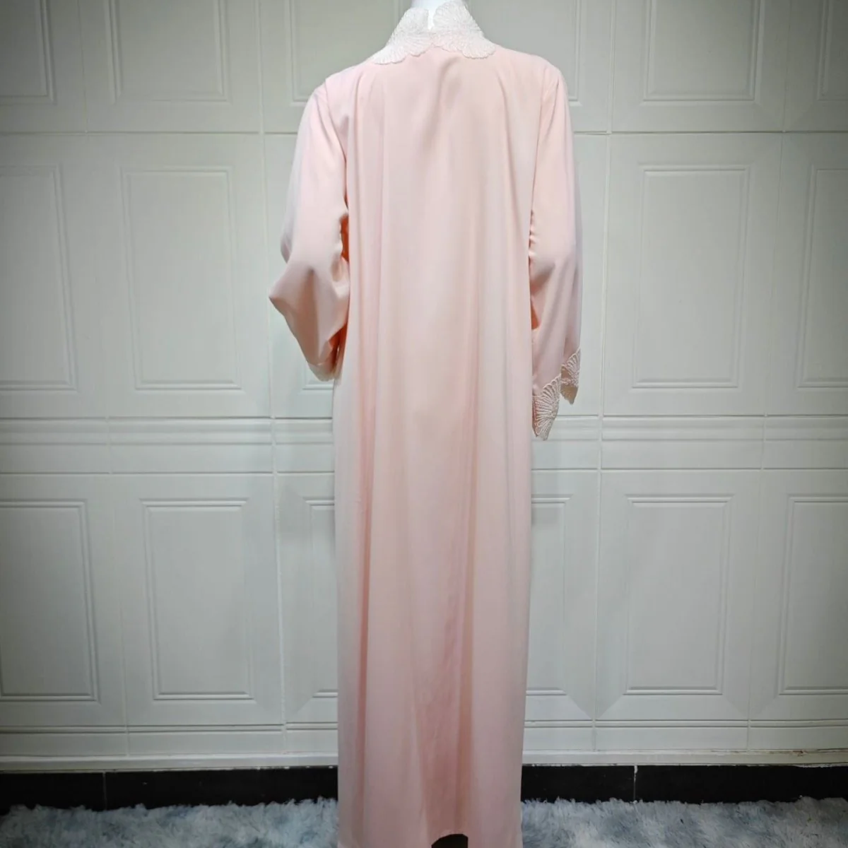 loral Appliqué Open Abaya (MOA286) - Image 11