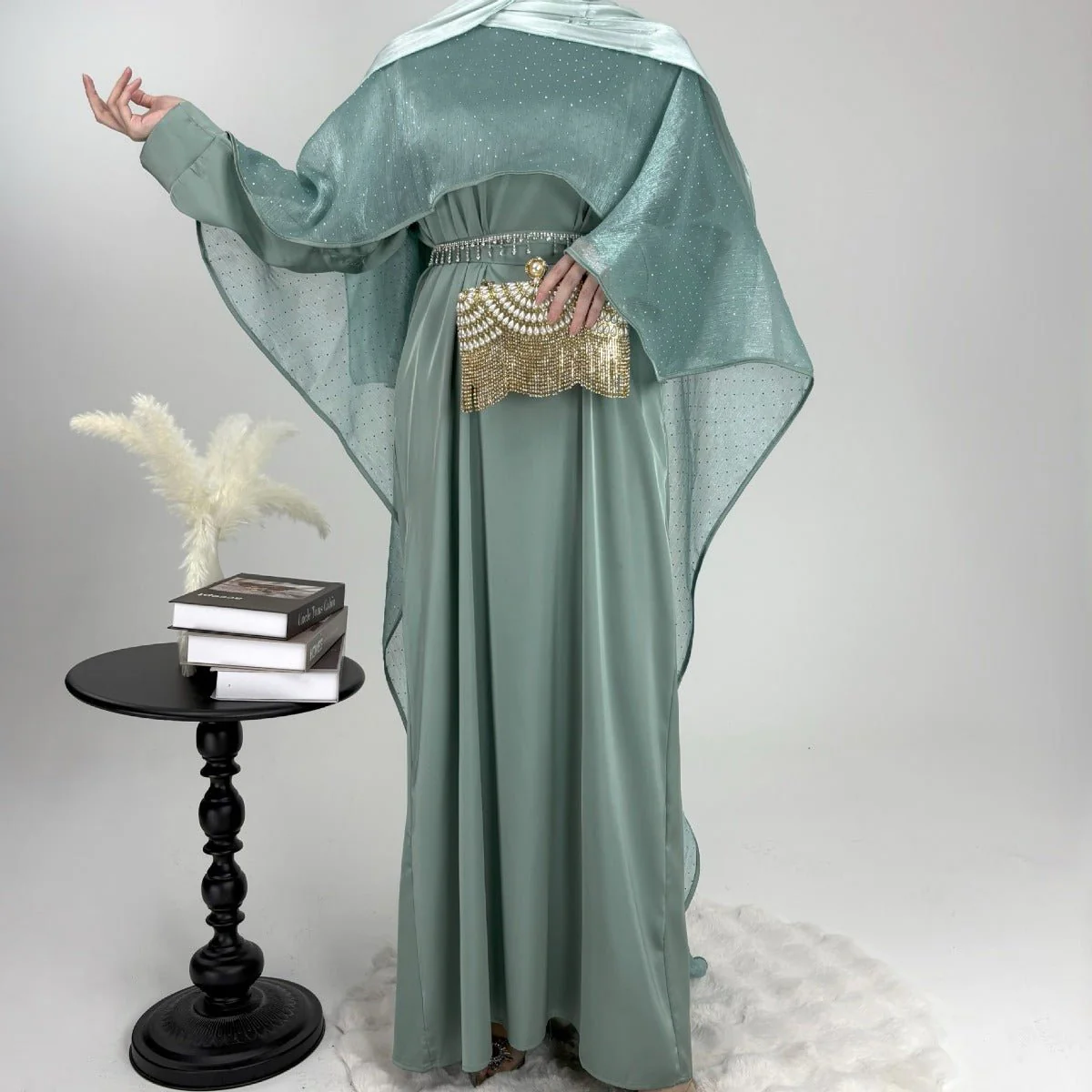 Luminous Modest Robe Collection | Elegant Cloak Suit Dresses (MA252) - Image 11