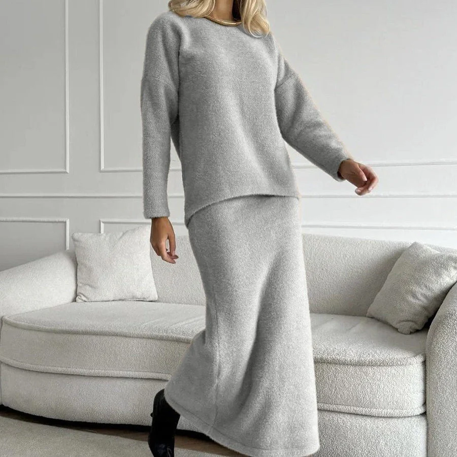 Luxe Fuzzy Sweater & Mermaid Skirt Set(MS192) - Image 5