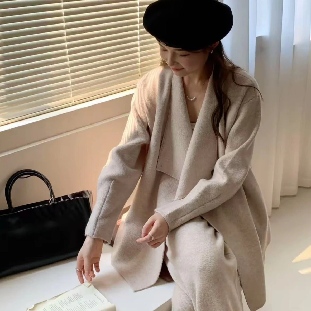 Luxe Knit Blazer & Wide-Leg Pants Set(MS197) - Image 10