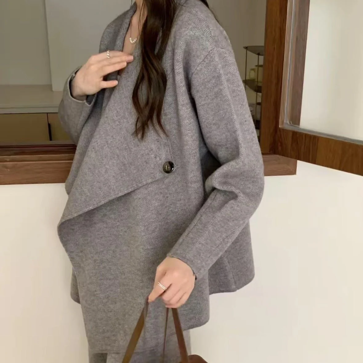 Luxe Knit Blazer & Wide-Leg Pants Set(MS197) - Image 17