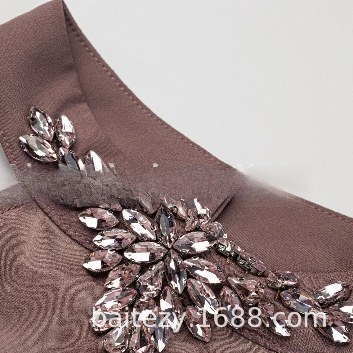 Luxe Satin Halter Dress & Feather Trim Cape Set(MOA250) - Image 8