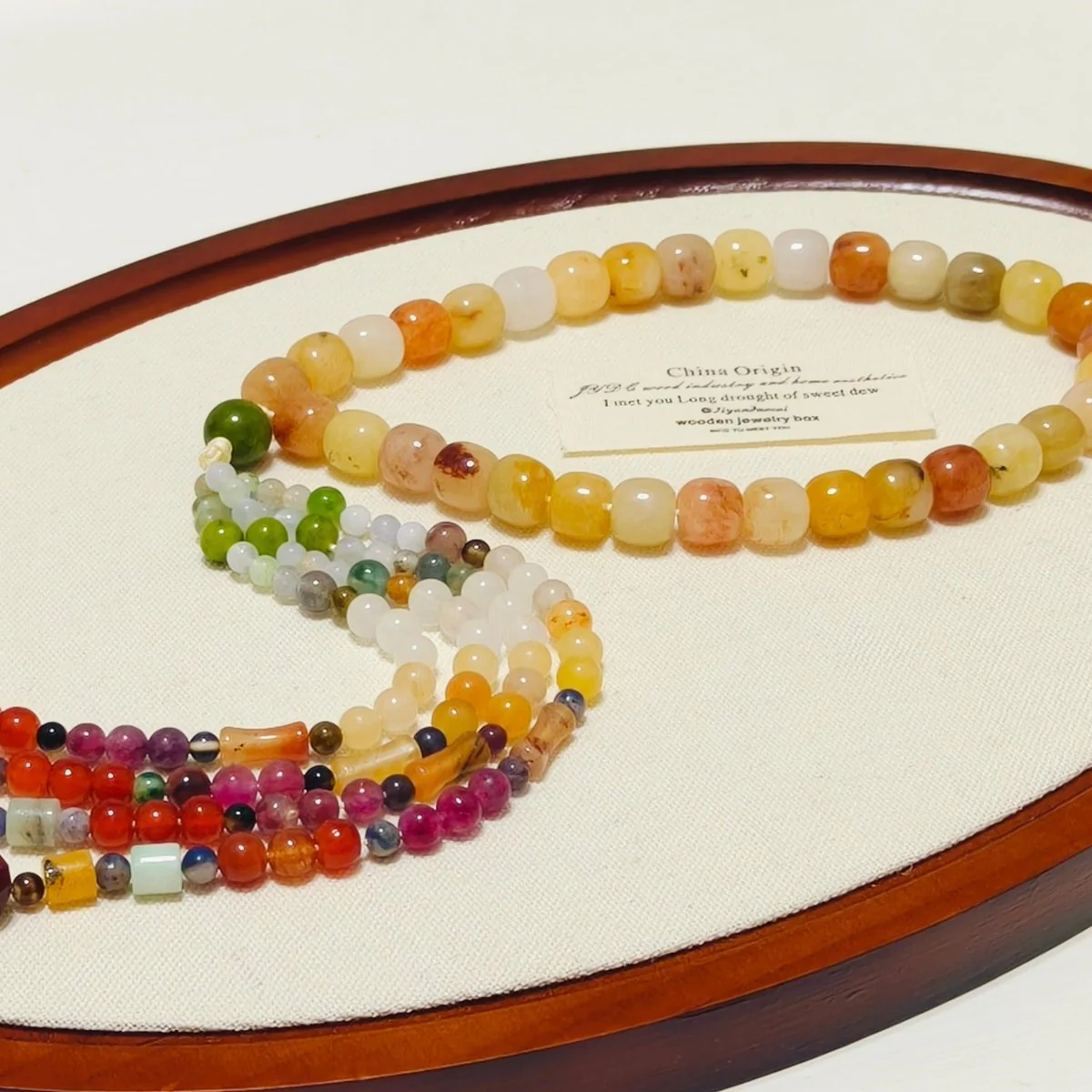 Luxury Elegance Fancy 33 Muslim Agate Tasbeeh with Tassels (MR083) - Image 3
