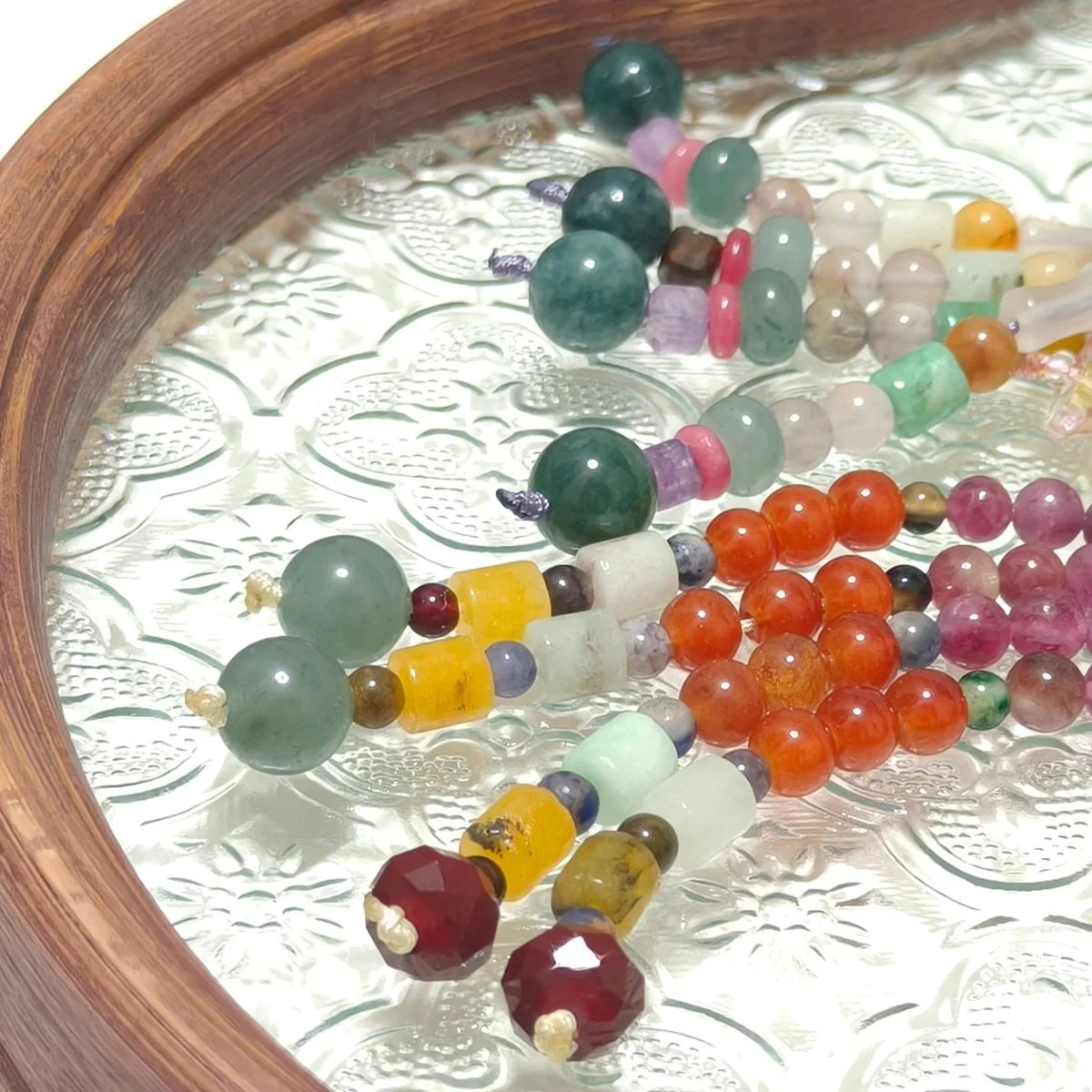 Luxury Elegance Fancy 33 Muslim Agate Tasbeeh with Tassels (MR083) - Image 6