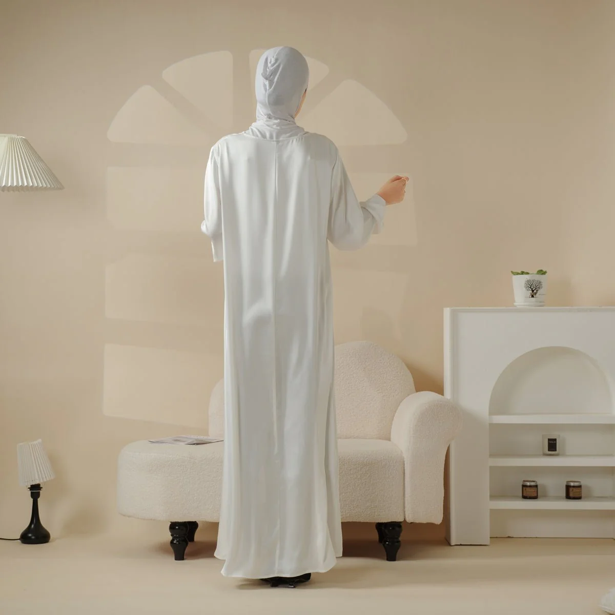Petal Glow Hand-Embroidered Open Abaya — Secret Garden Series (MOA295) - Image 14