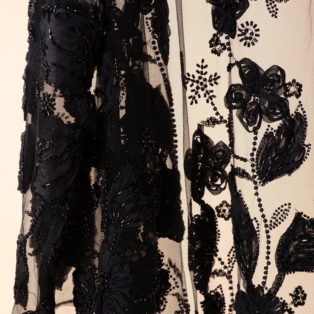 Sunlit Petals Floral Embroidered Abaya – Secret Garden Series (MOA300) - Image 16
