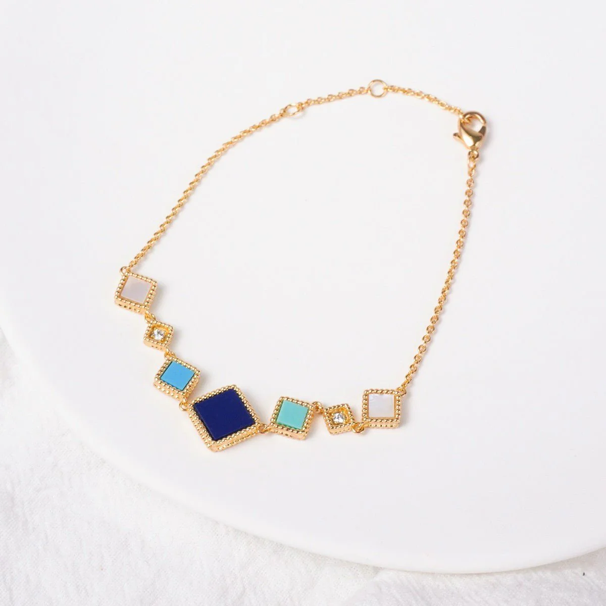 Celeste Geometric Gemstone Jewelry Set | Islamic Blue Stone Jewelry Set (MAC253) - Image 13