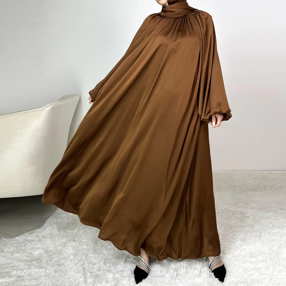 Luxury Lounge Lantern Sleeve Modest Swing Abaya (MA168) - Image 4