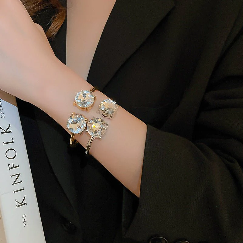 Luxury Minimalist Glossy High-grade Shiny Bracelets -   Simple Temperament Cold-Tone Bangles (MAC242) - Image 2
