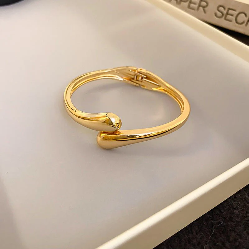 Luxury Minimalist Glossy High-grade Shiny Bracelets -   Simple Temperament Cold-Tone Bangles (MAC242) - Image 8