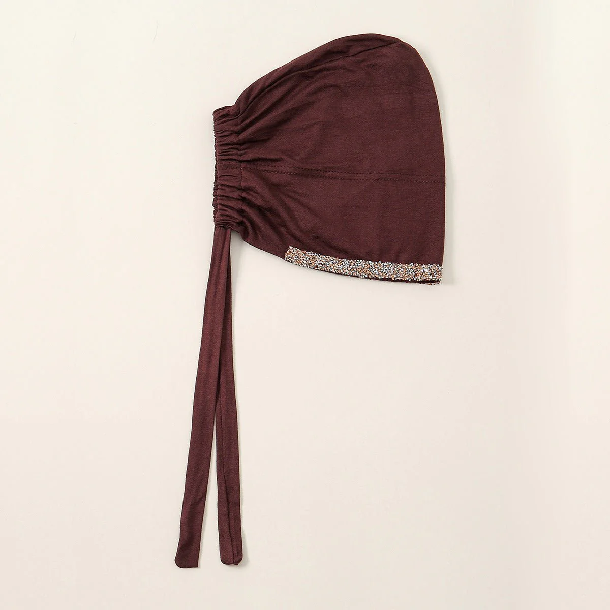 Luxury Modal Cotton Hijab Cap Crystal-Embellished Elastic Lace-Up Undercap with Breathable Design (MH115) - Image 20