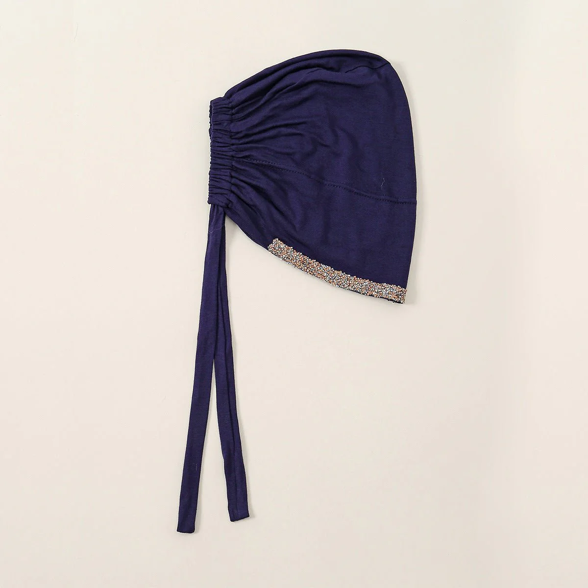 Luxury Modal Cotton Hijab Cap Crystal-Embellished Elastic Lace-Up Undercap with Breathable Design (MH115) - Image 21