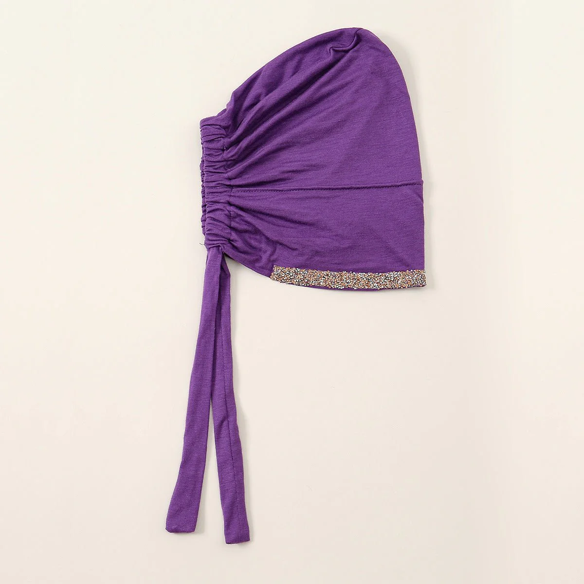 Luxury Modal Cotton Hijab Cap Crystal-Embellished Elastic Lace-Up Undercap with Breathable Design (MH115) - Image 27