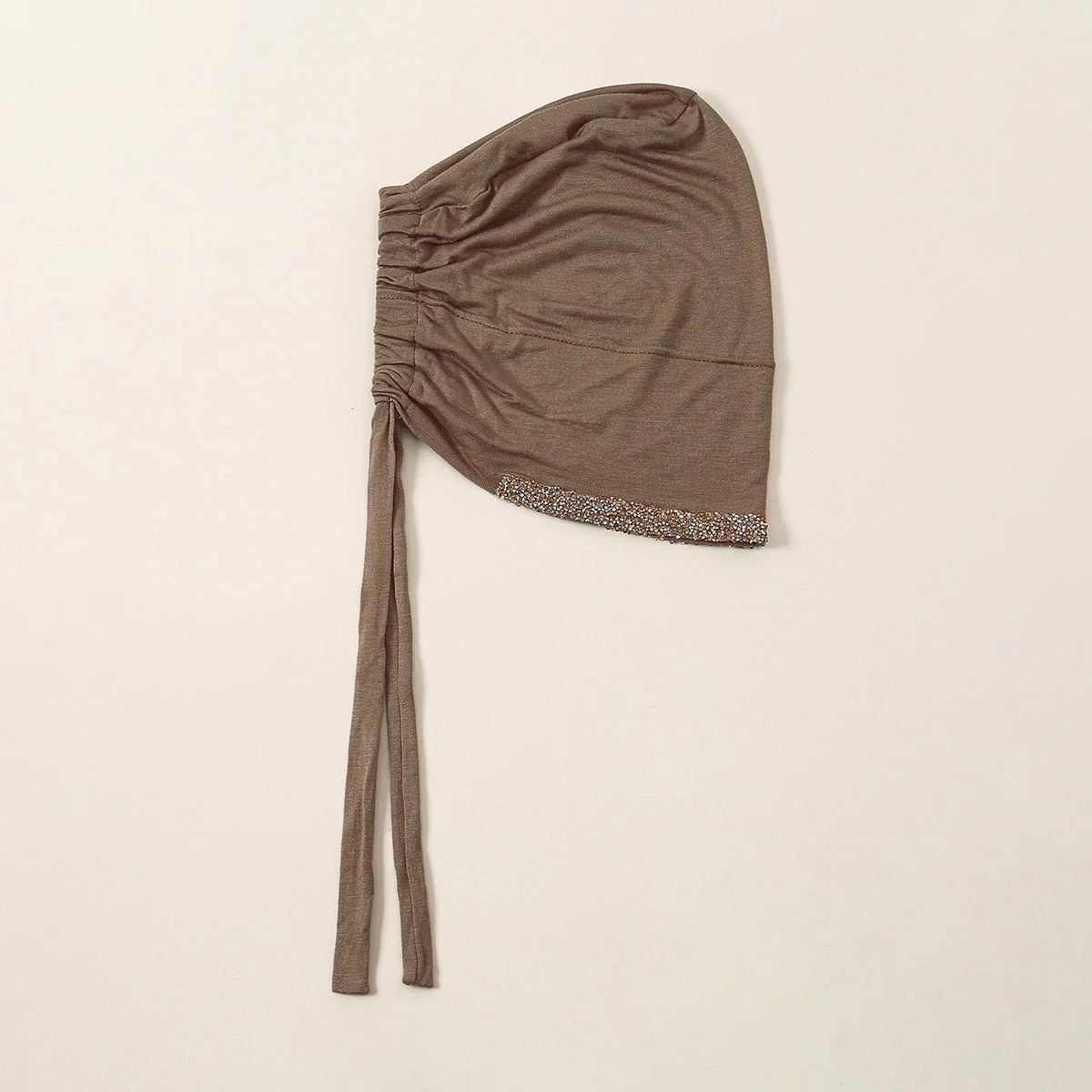 Luxury Modal Cotton Hijab Cap Crystal-Embellished Elastic Lace-Up Undercap with Breathable Design (MH115) - Image 29