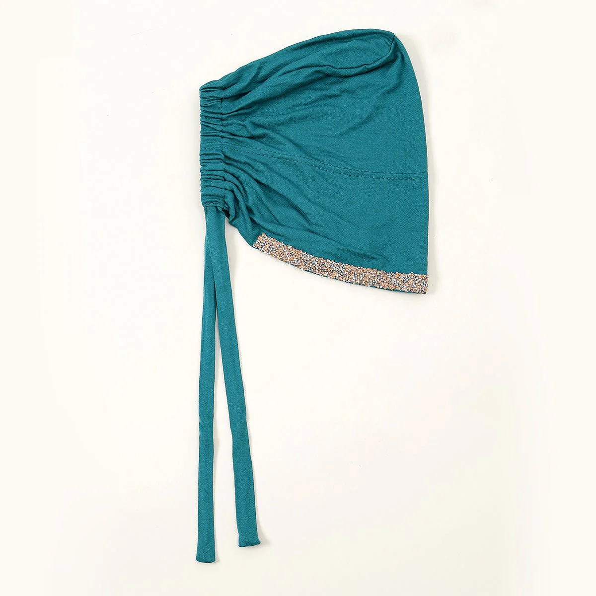 Luxury Modal Cotton Hijab Cap Crystal-Embellished Elastic Lace-Up Undercap with Breathable Design (MH115) - Image 33