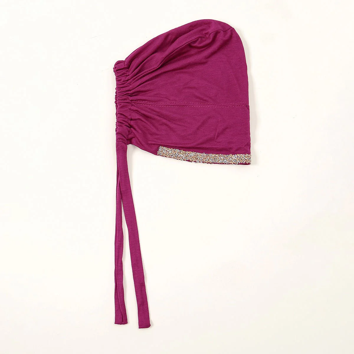 Luxury Modal Cotton Hijab Cap Crystal-Embellished Elastic Lace-Up Undercap with Breathable Design (MH115) - Image 37