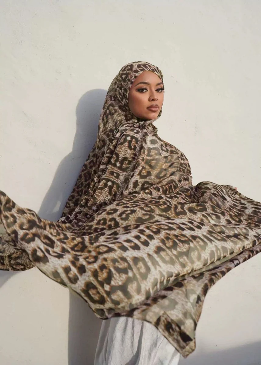 Luxury Premium Silk-Like Printed Hijab Scarf | 180x85cm Large Rectangle Hijab(MH146) - Image 21