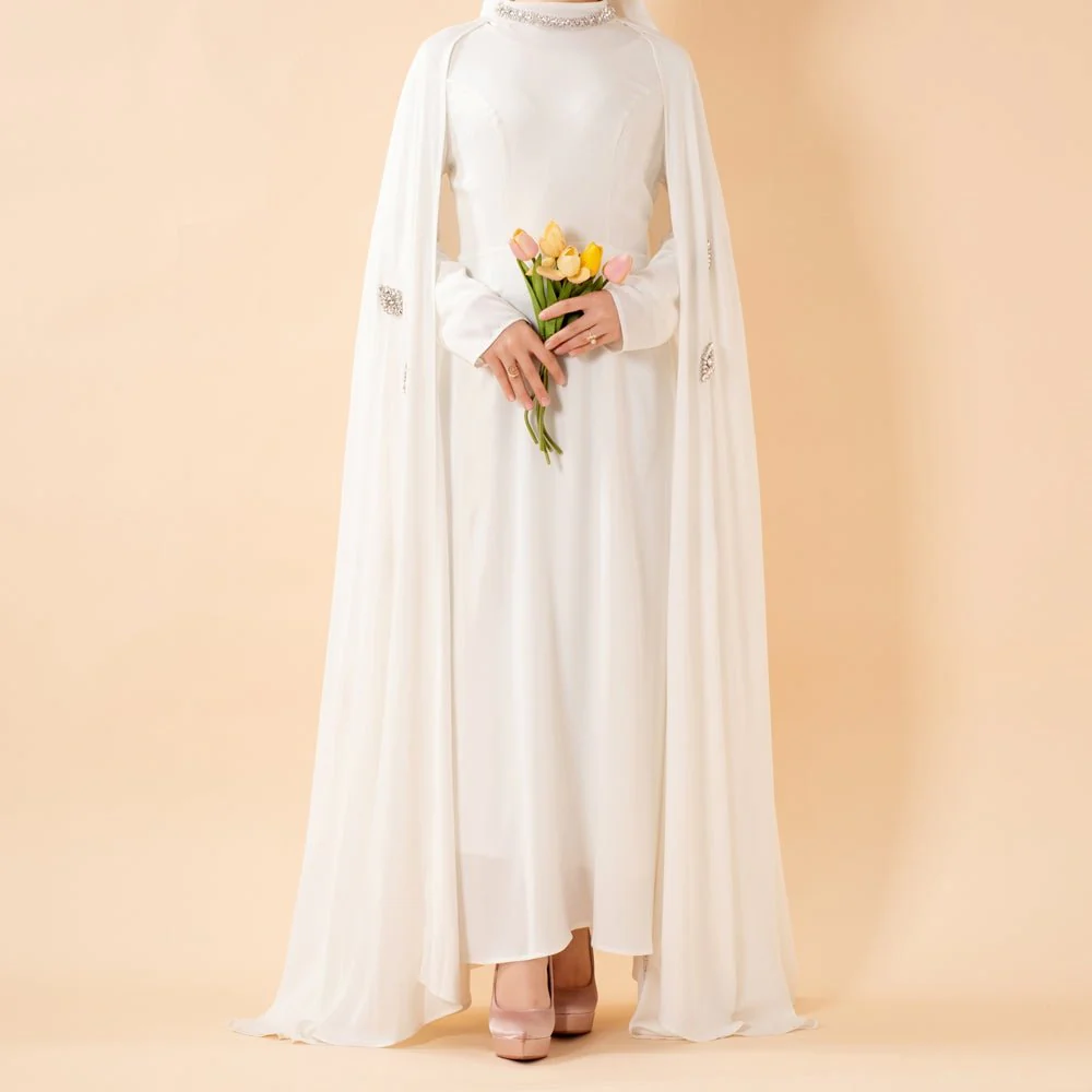 Luxury Satin Royal Cape Abaya(MA326)