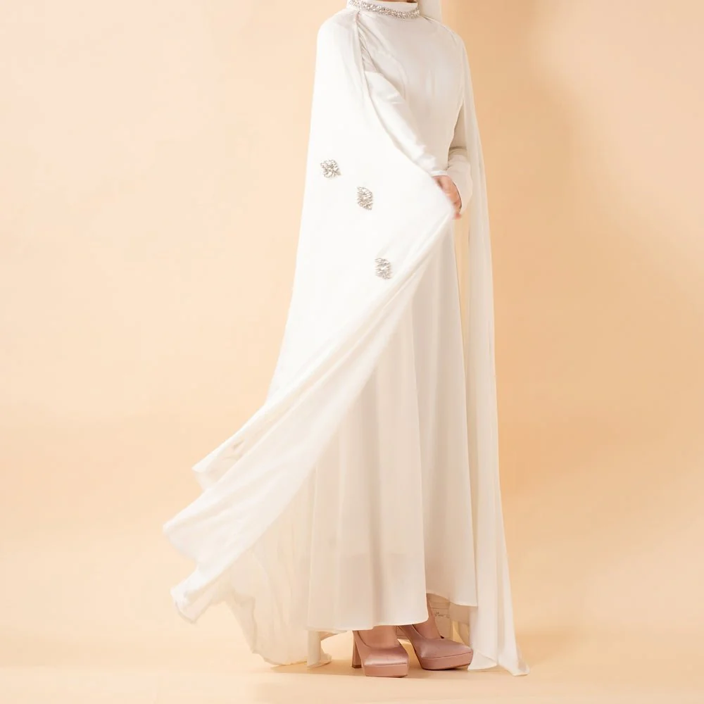 Luxury Satin Royal Cape Abaya(MA326) - Image 10