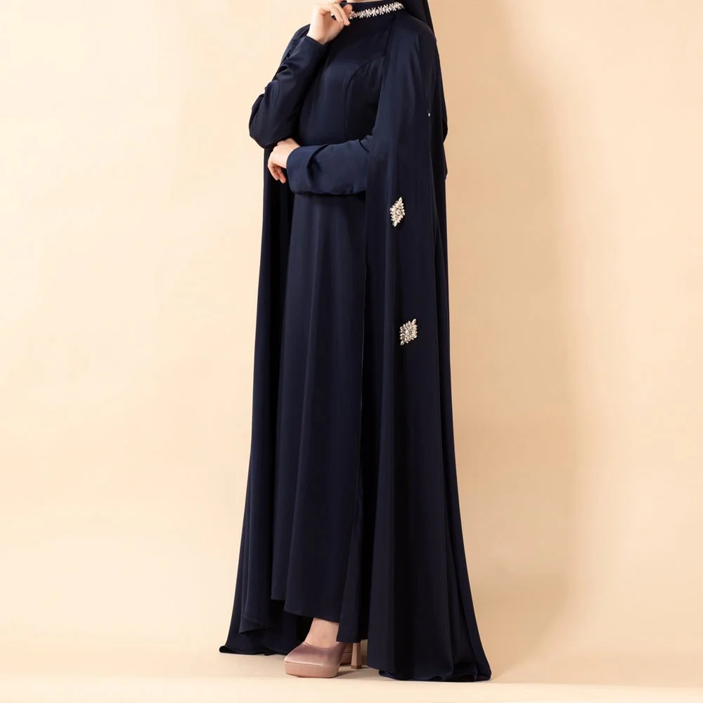 Luxury Satin Royal Cape Abaya(MA326) - Image 12