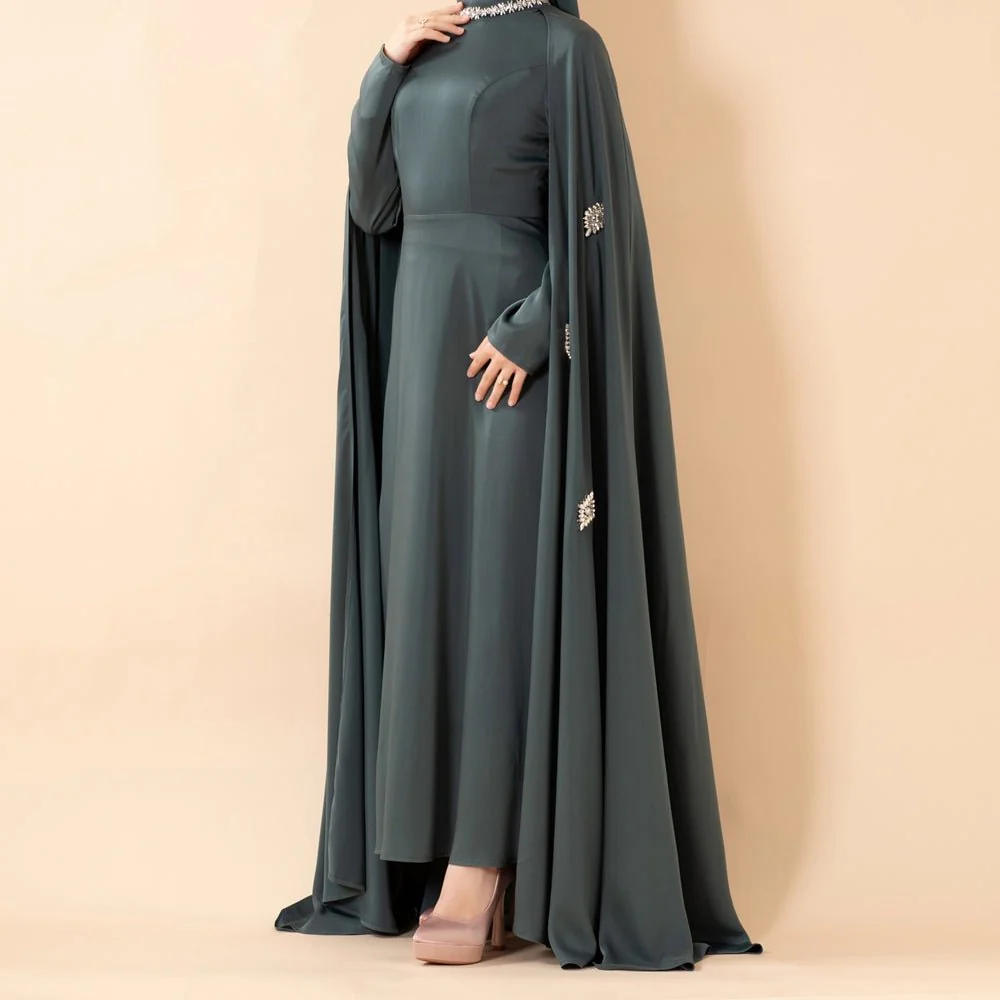 Luxury Satin Royal Cape Abaya(MA326) - Image 3
