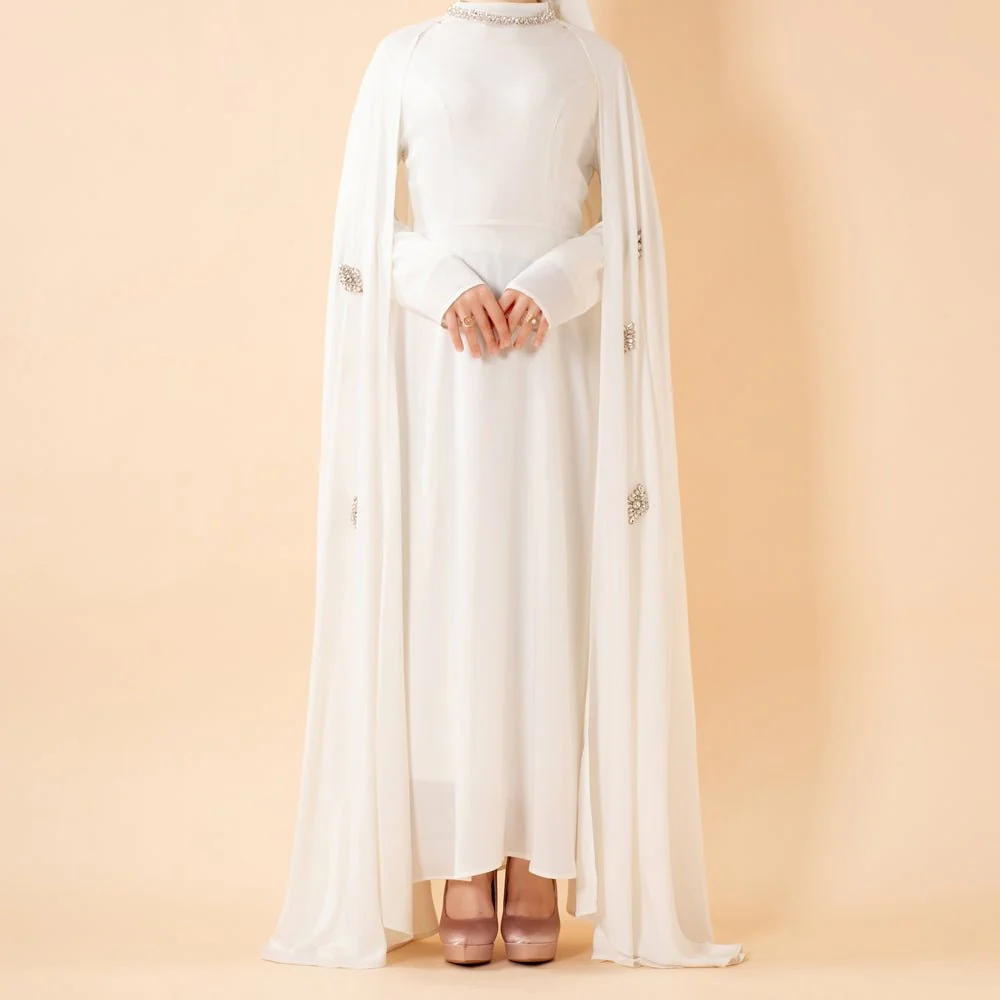 Luxury Satin Royal Cape Abaya(MA326) - Image 4
