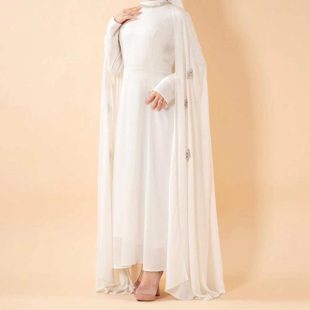 Luxury Satin Royal Cape Abaya(MA326) - Image 5