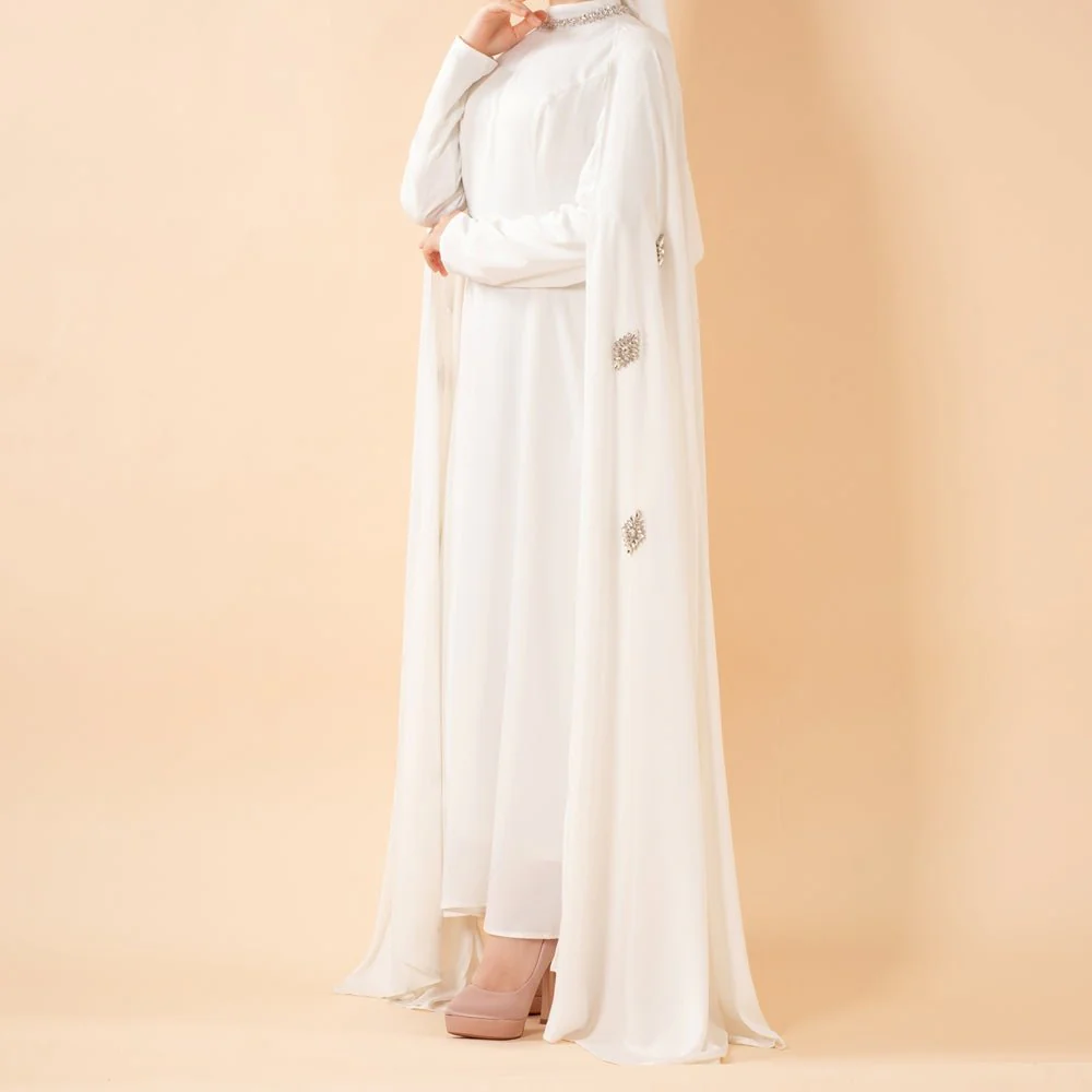 Luxury Satin Royal Cape Abaya(MA326) - Image 6