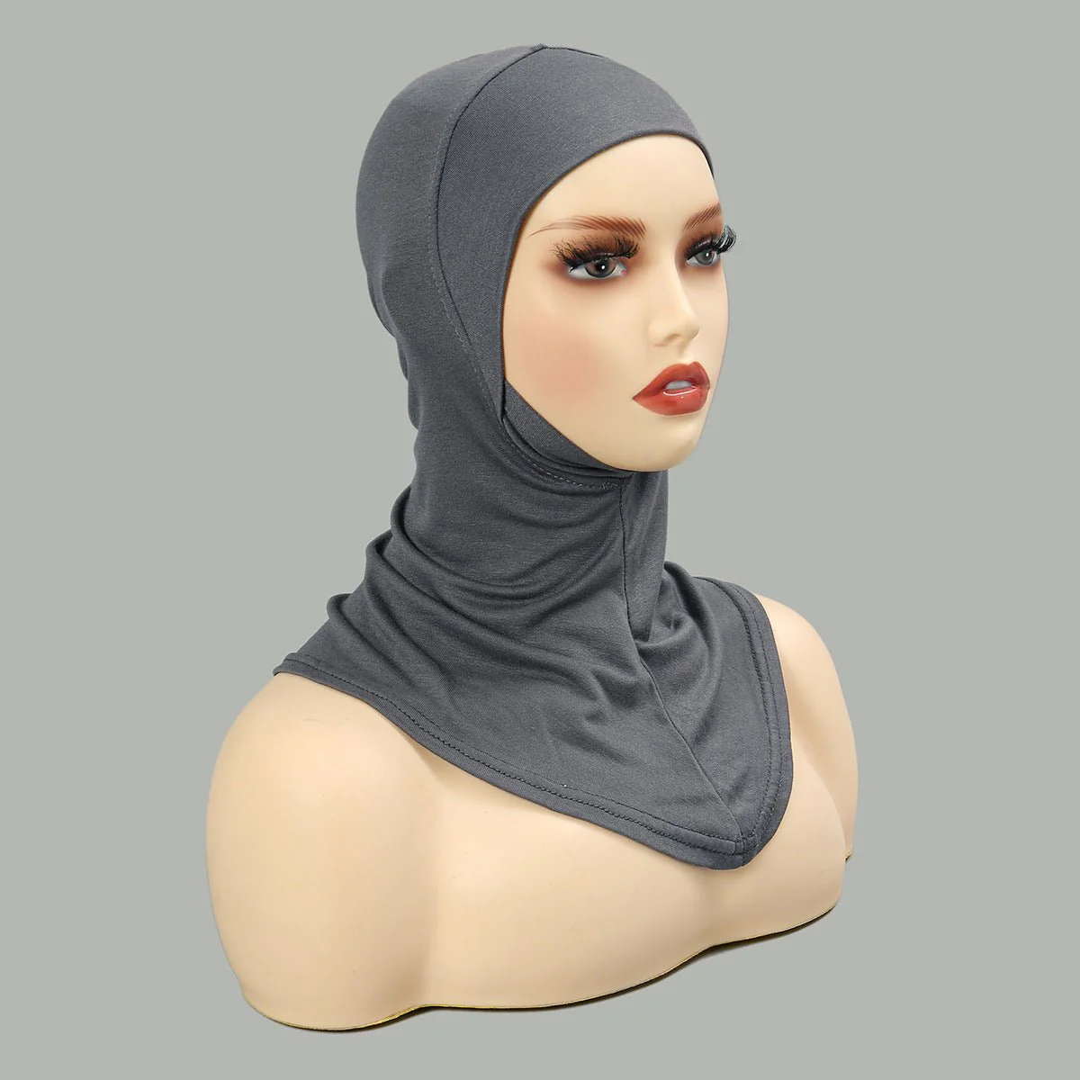 Luxury Single Layer Premium Mercerized Cotton Undercap  Hijab Cap with Chin Coverage (MH117) - Image 16