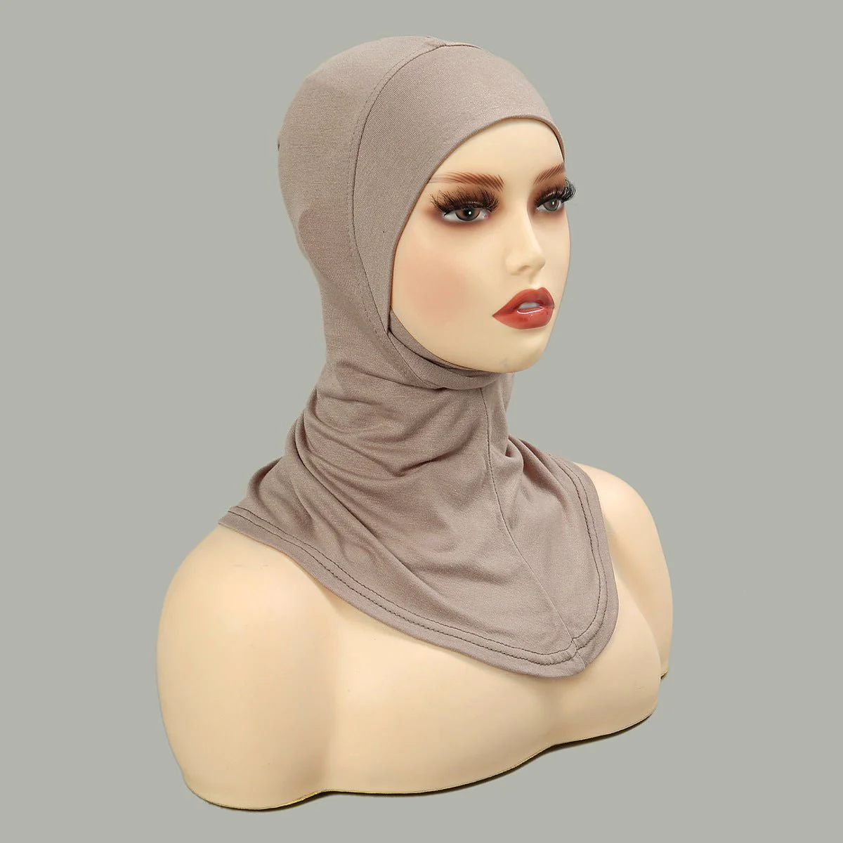 Luxury Single Layer Premium Mercerized Cotton Undercap  Hijab Cap with Chin Coverage (MH117) - Image 17