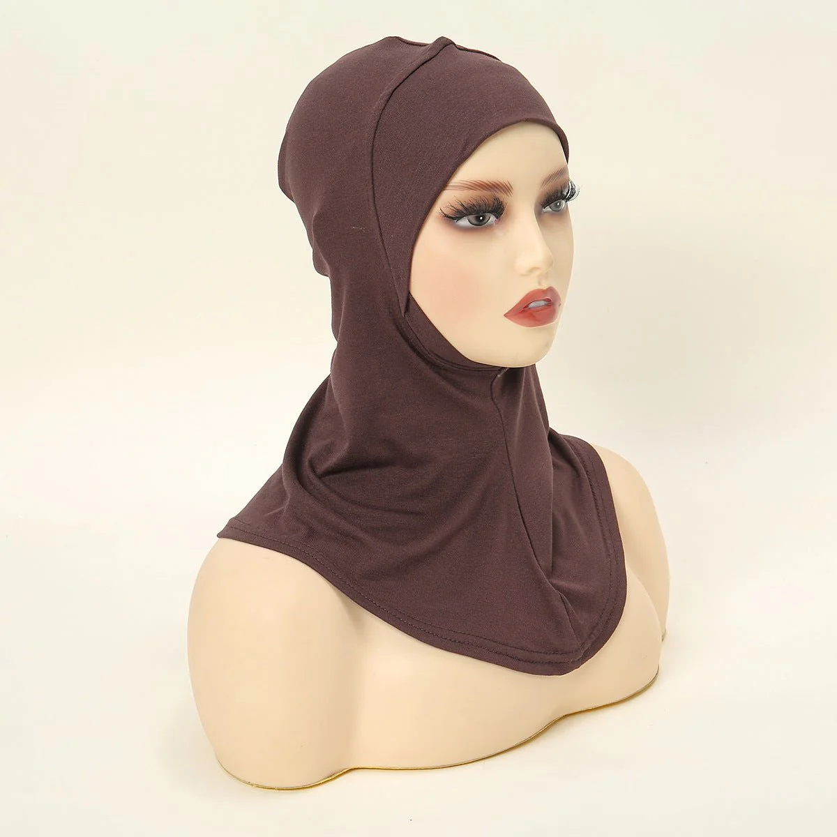 Luxury Single Layer Premium Mercerized Cotton Undercap  Hijab Cap with Chin Coverage (MH117) - Image 21