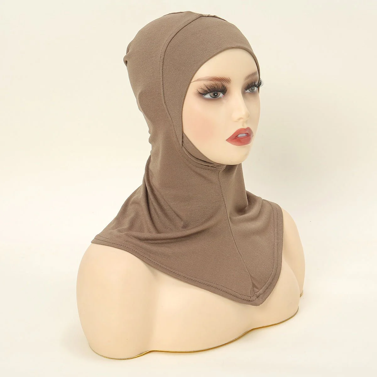 Luxury Single Layer Premium Mercerized Cotton Undercap  Hijab Cap with Chin Coverage (MH117) - Image 22