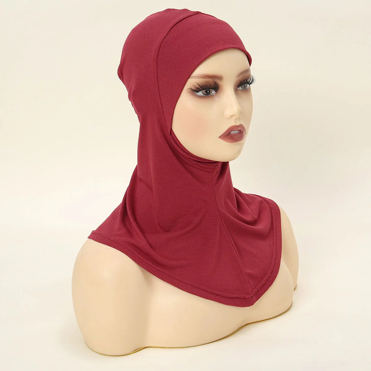 Luxury Single Layer Premium Mercerized Cotton Undercap  Hijab Cap with Chin Coverage (MH117) - Image 23