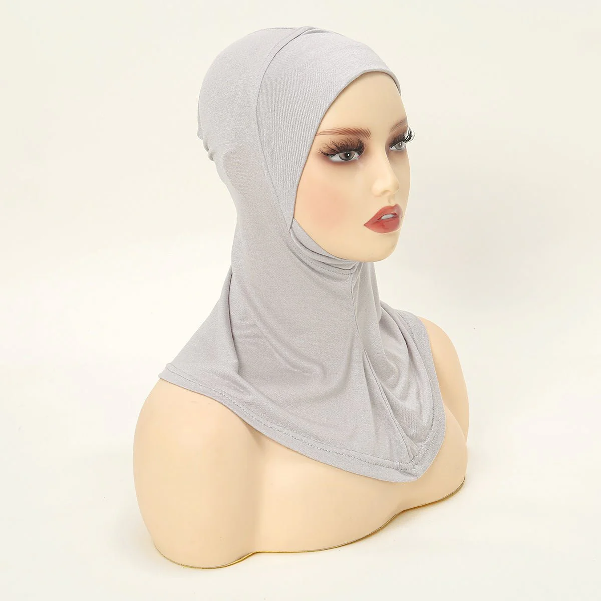 Luxury Single Layer Premium Mercerized Cotton Undercap  Hijab Cap with Chin Coverage (MH117) - Image 24