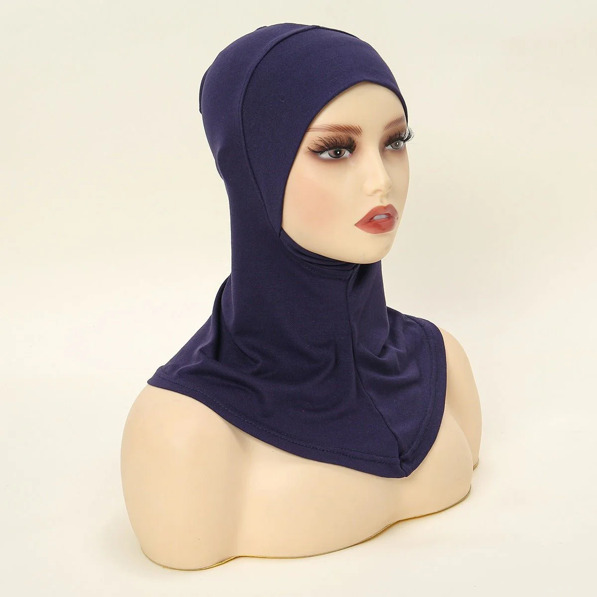 Luxury Single Layer Premium Mercerized Cotton Undercap  Hijab Cap with Chin Coverage (MH117) - Image 9
