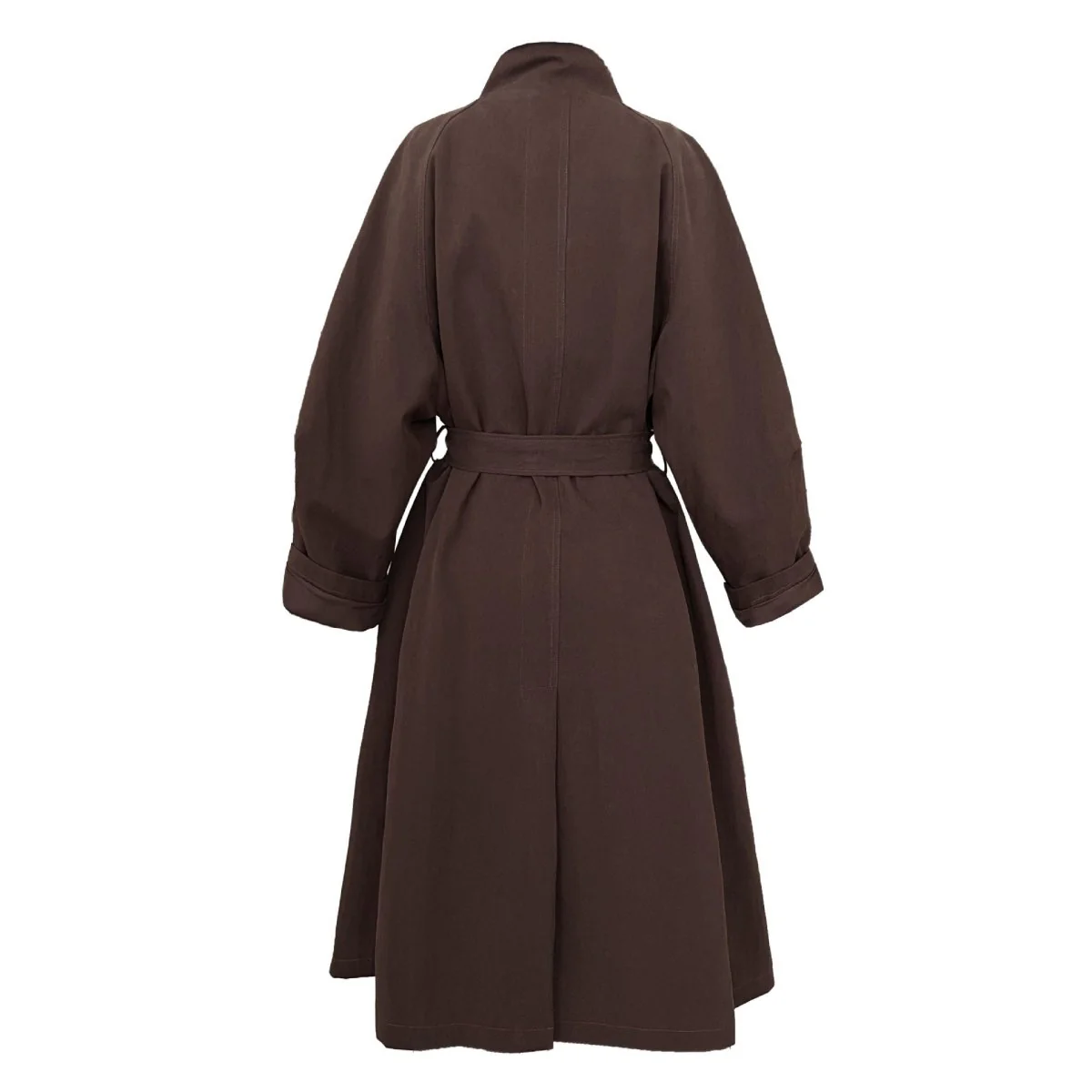 Luxury Stand Collar Coat | Single Button Mid-Length Trench (MS148) - Image 14