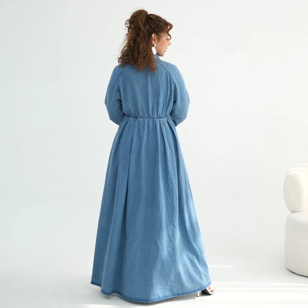 Lyocell Tencel Denim Maxi Dress(MA398) - Image 10