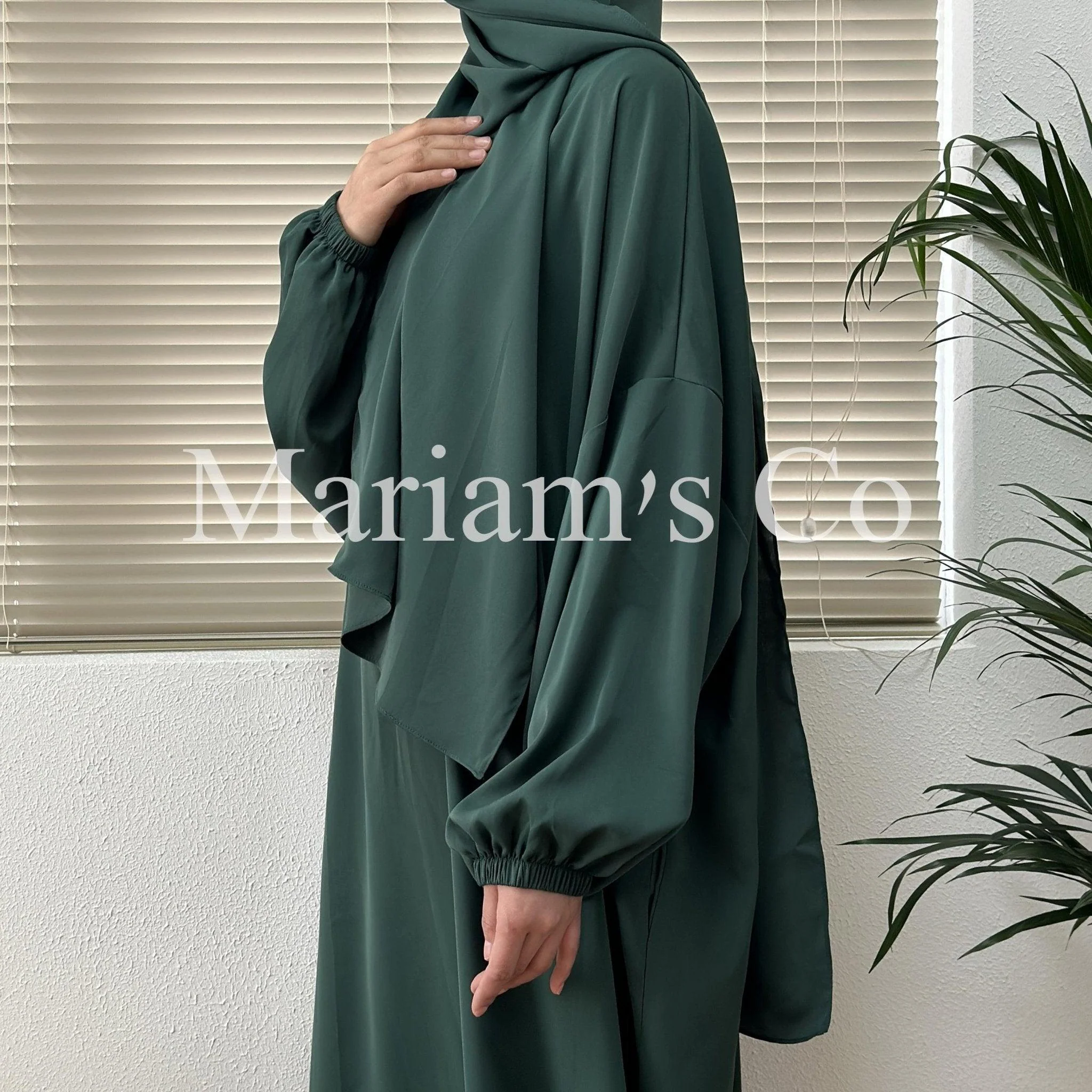 Hijab Attached Hooded Abaya With Pockets (MA0011) - Image 10