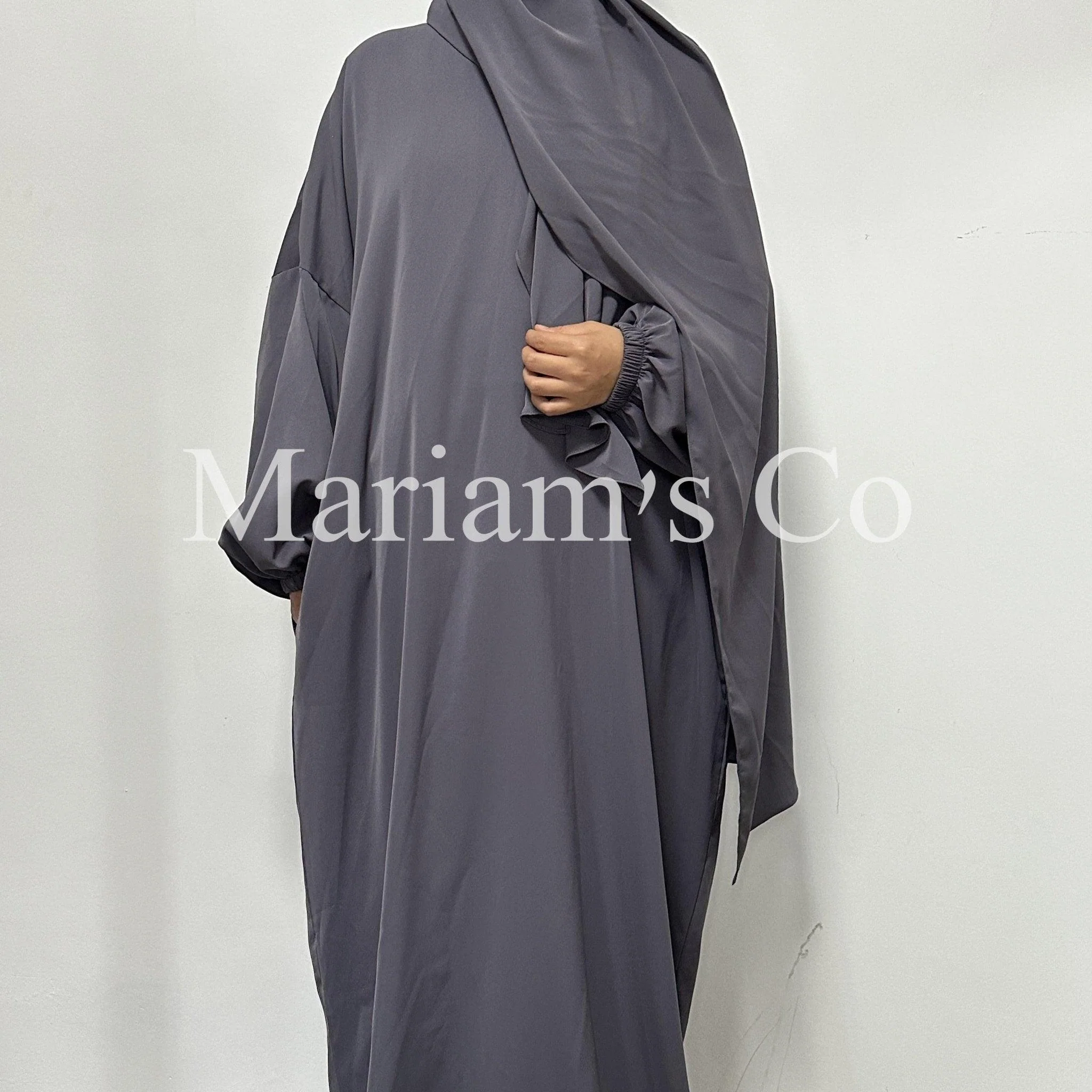 Hijab Attached Hooded Abaya With Pockets (MA0011) - Image 12