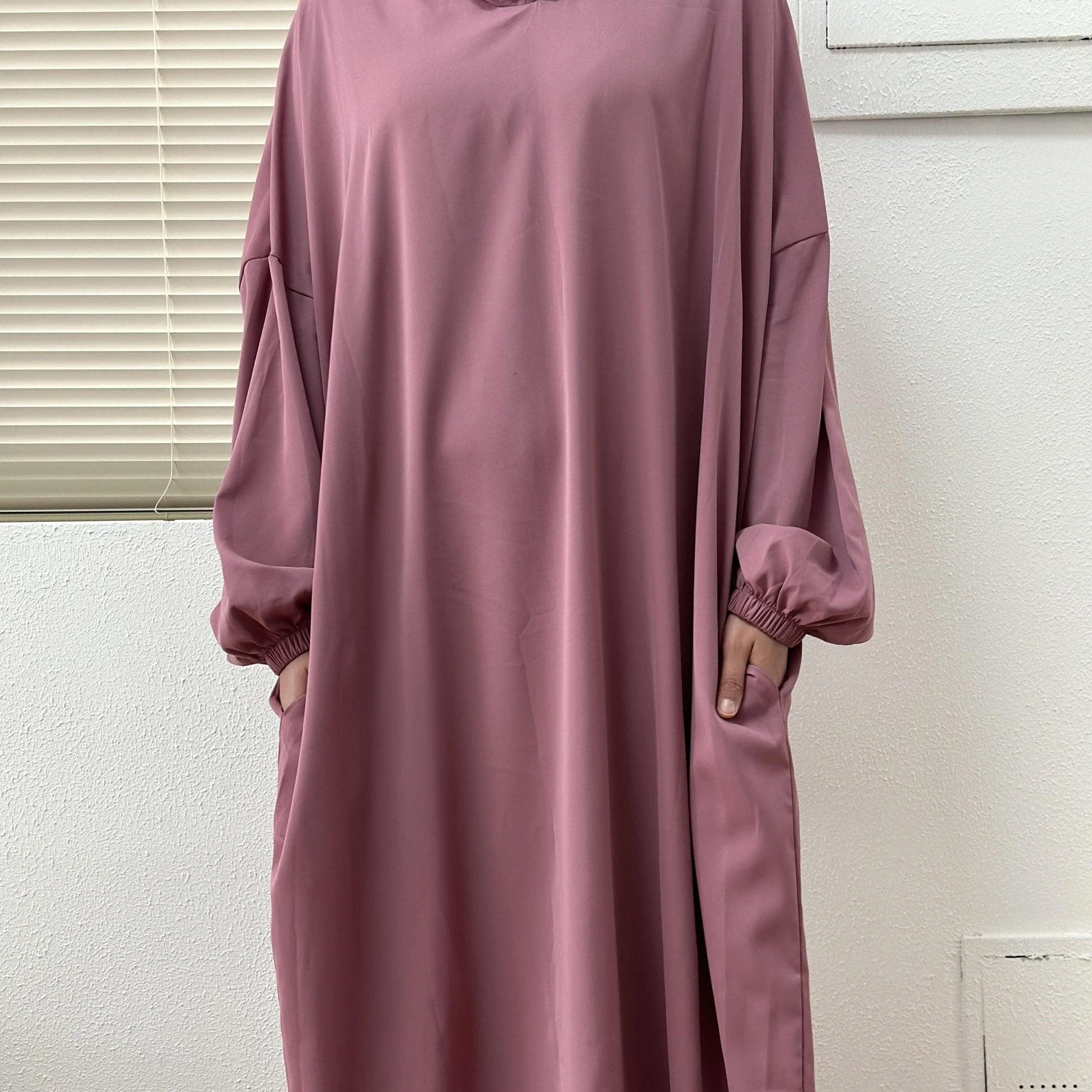 Hijab Attached Hooded Abaya With Pockets (MA0011) - Image 13