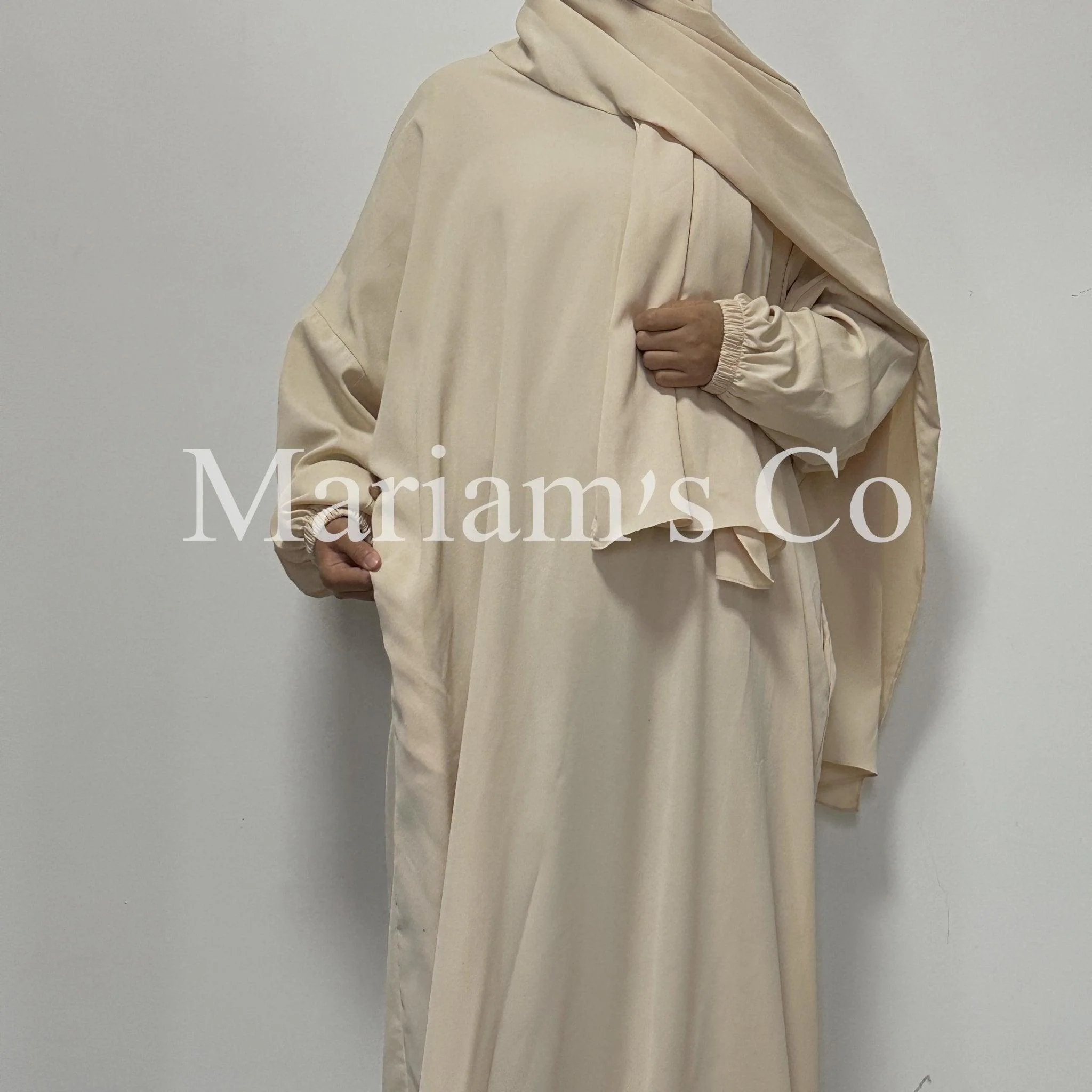 Hijab Attached Hooded Abaya With Pockets (MA0011) - Image 8