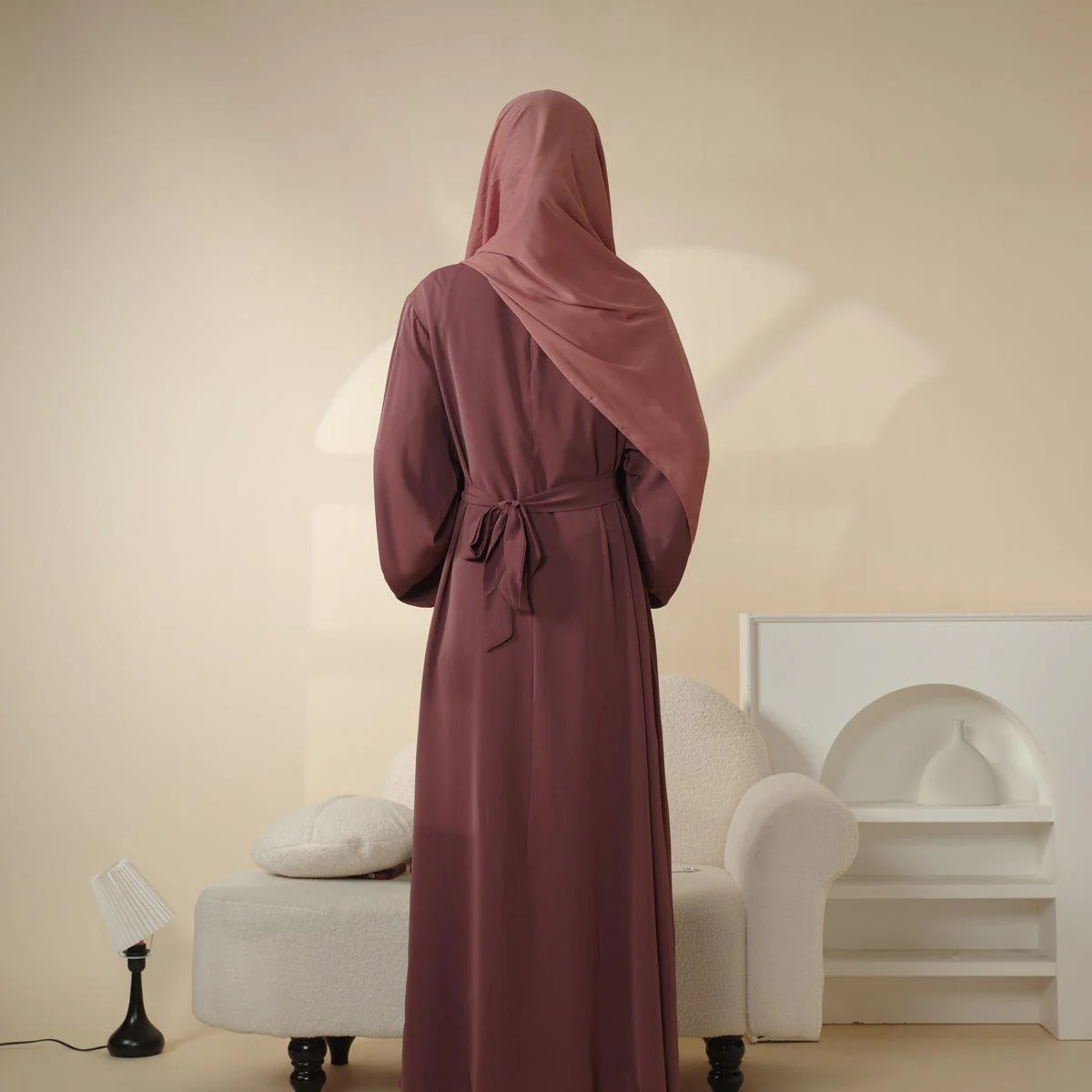 Soft Nidha Plain Abaya (MA005) - Image 3