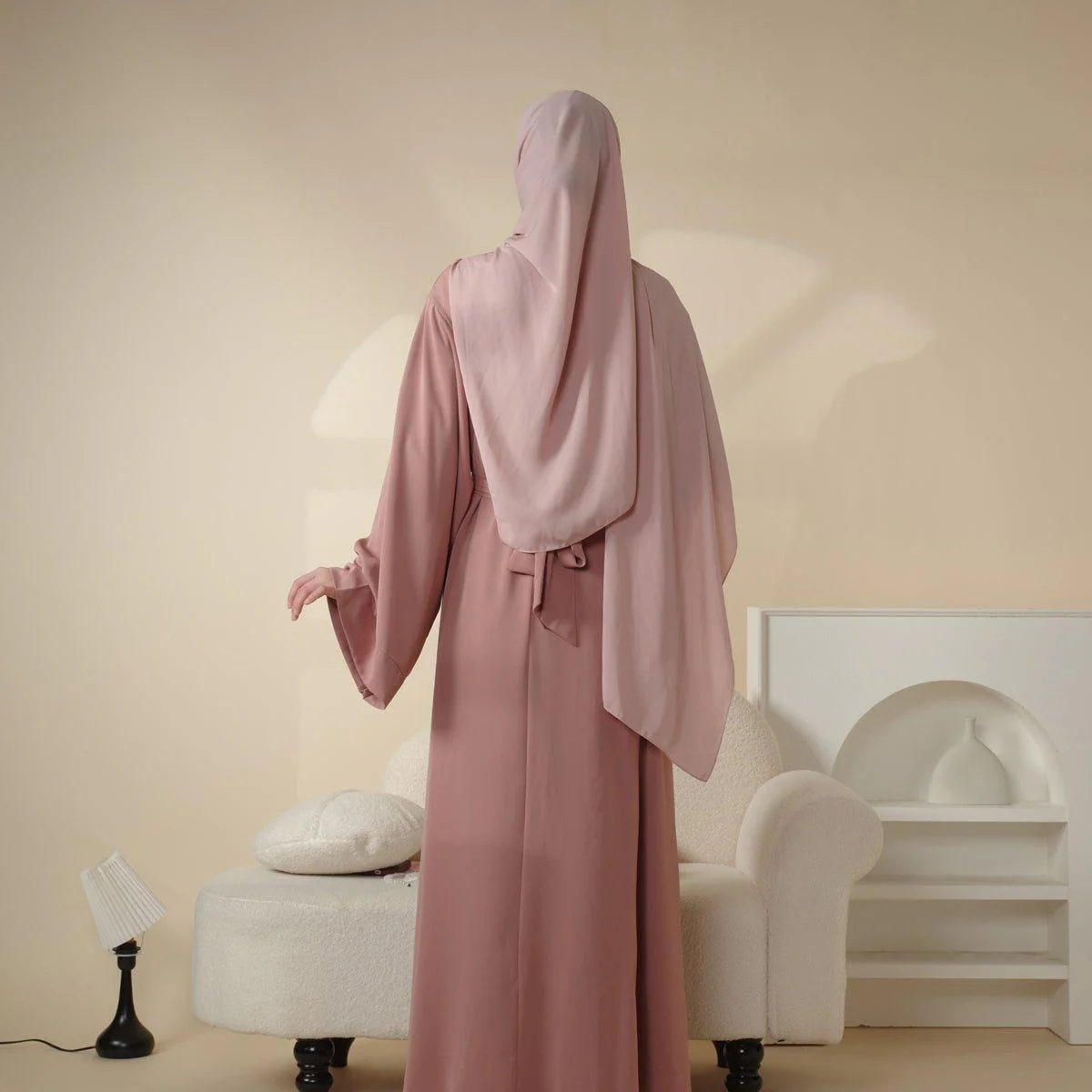 Soft Nidha Plain Abaya (MA005) - Image 5