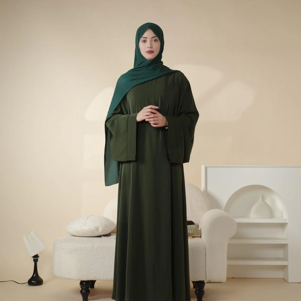 Soft Nidha Plain Abaya (MA005) - Image 6