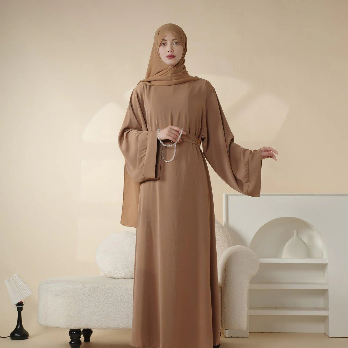 Soft Nidha Plain Abaya (MA005) - Image 7