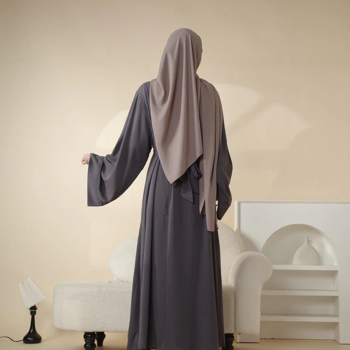Soft Nidha Plain Abaya (MA005) - Image 8